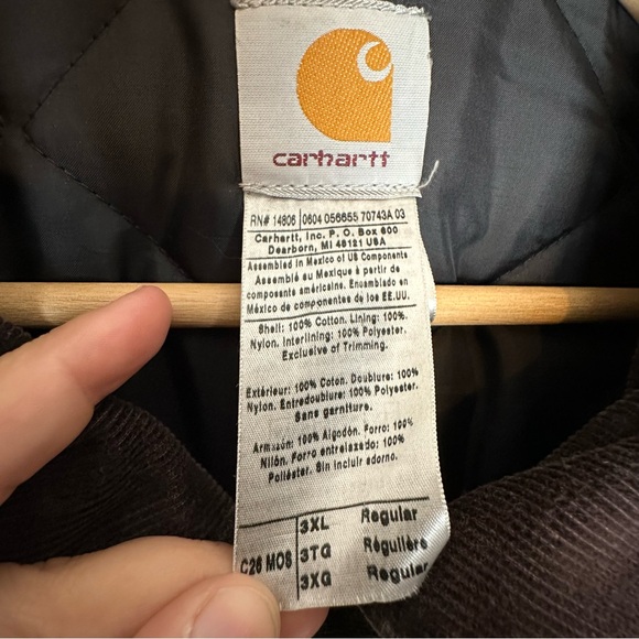 Carhartt C26 MOS Barn Jacket Canvas Quilted Arctic Coat Dark Green 3XL Reg USA - Picture 15 of 15